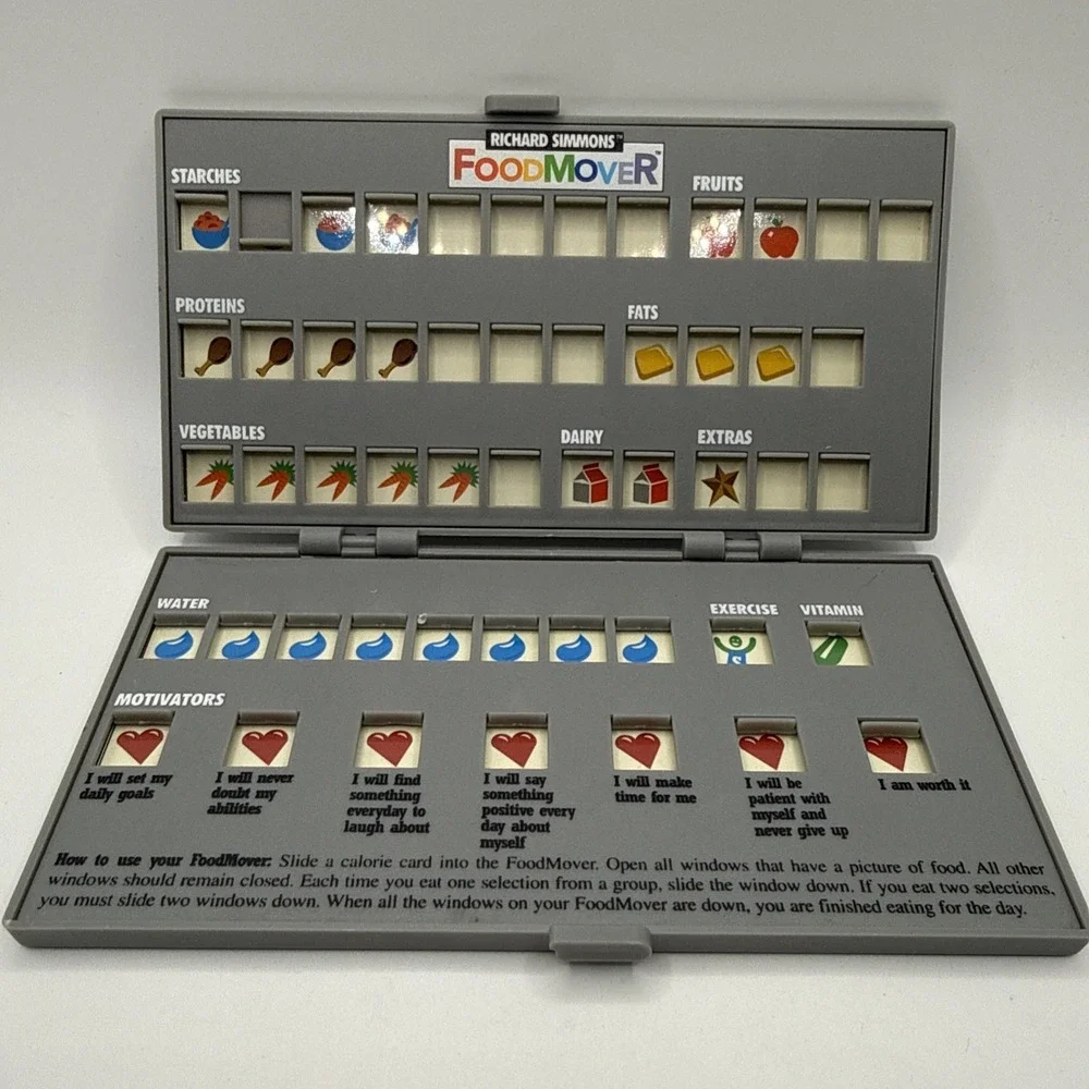 Vtg Richard Simmons Foodmover Calorie Counter Diet Program Meal Tracker 1998